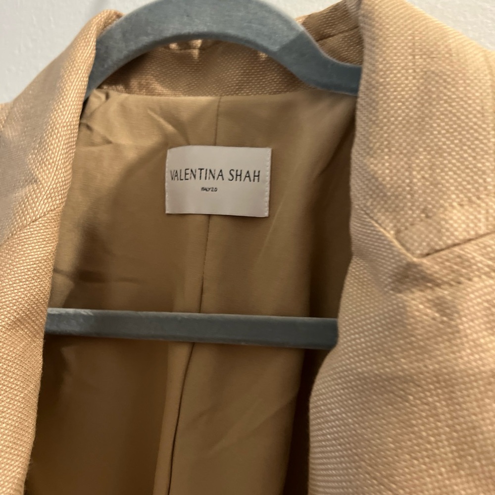 Valentina Shah Camel -Beige Blazer / Jacket Size 4 - Picture 4 of 11